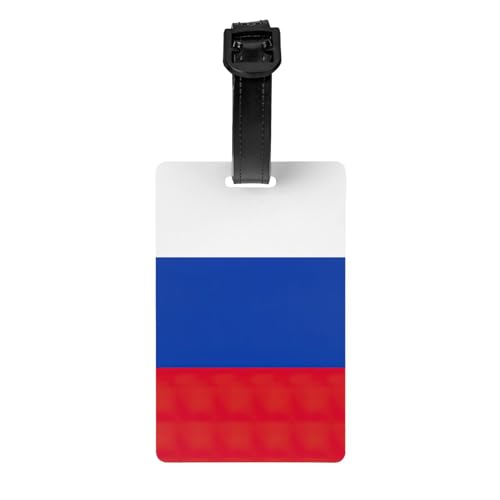 Gepäckanhänger mit lustiger russischer Flagge, Gepäckanhänger, Kofferetikett, Reisetasche, Gepäckanhänger für Reisen Gepäckanhänger mit lustiger russischer Flagge, Gepäckanhänger, Kofferetikett, Reisetasche, Gepäckanhänger für Reisen von Evengigy