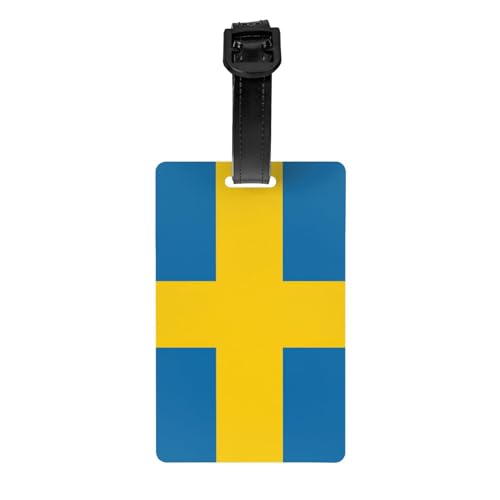 Gepäckanhänger mit lustiger schwedischer Flagge, Gepäckanhänger, Kofferetikett, Reisetasche, Gepäckanhänger für Reisen Gepäckanhänger mit lustiger schwedischer Flagge, Gepäckanhänger, Kofferetikett, Reisetasche, Gepäckanhänger für Reisen von Evengigy