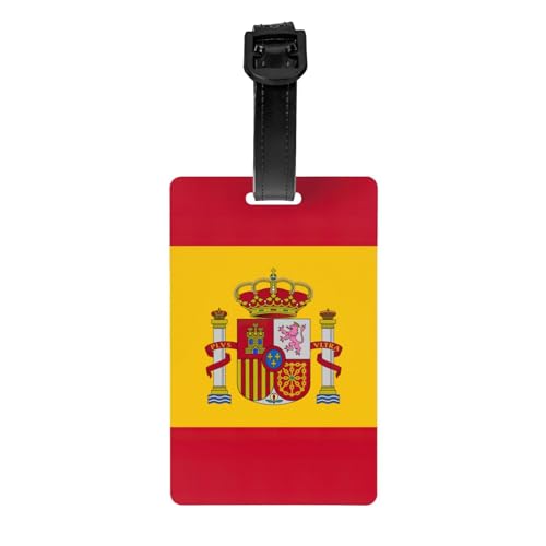 Gepäckanhänger mit lustiger spanischer Flagge, Gepäckanhänger, Kofferetikett, Reisetasche, Gepäckanhänger für Reisen Gepäckanhänger mit lustiger spanischer Flagge, Gepäckanhänger, Kofferetikett, Reisetasche, Gepäckanhänger für Reisen von Evengigy