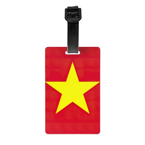 Gepäckanhänger mit lustiger vietnamesischer Flagge, Gepäckanhänger, Kofferetikett, Reisetasche, Gepäckanhänger für Reisen Gepäckanhänger mit lustiger vietnamesischer Flagge, Gepäckanhänger, Kofferetikett, Reisetasche, Gepäckanhänger für Reisen von Evengigy