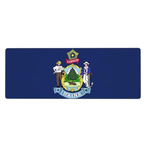 Große Tastaturunterlage mit Maine State Flagge, rutschfest, Gummi, personalisierte Tastaturmatte, Schreibtischunterlage für die Arbeit Große Tastaturunterlage mit Maine State Flagge, rutschfest, Gummi, personalisierte Tastaturmatte, Schreibtischunterlage für die Arbeit von Evengigy