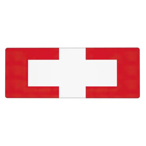 Große Tastaturunterlage mit Schweizer Flagge, rutschfest, Gummi, personalisierbar, Schreibtischunterlage für die Arbeit Große Tastaturunterlage mit Schweizer Flagge, rutschfest, Gummi, personalisierbar, Schreibtischunterlage für die Arbeit von Evengigy