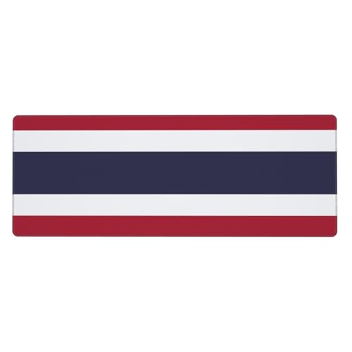 Große Tastaturunterlage mit Thailand-Flagge, rutschfest, Gummi, personalisierbar, Schreibtischunterlage für die Arbeit von Evengigy