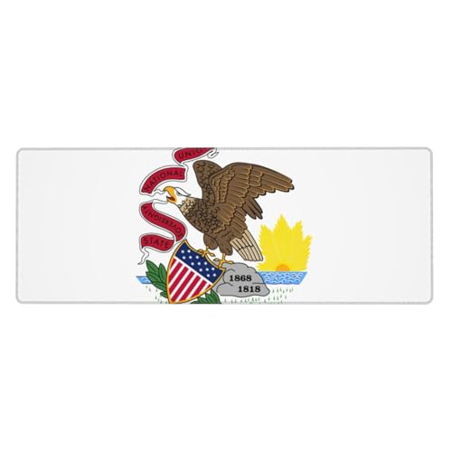 Illinois Tastaturunterlage, Motiv: Staatsflagge, rutschfest, Gummi, personalisierbar, Schreibtischunterlage für die Arbeit Illinois Tastaturunterlage, Motiv: Staatsflagge, rutschfest, Gummi, personalisierbar, Schreibtischunterlage für die Arbeit von Evengigy
