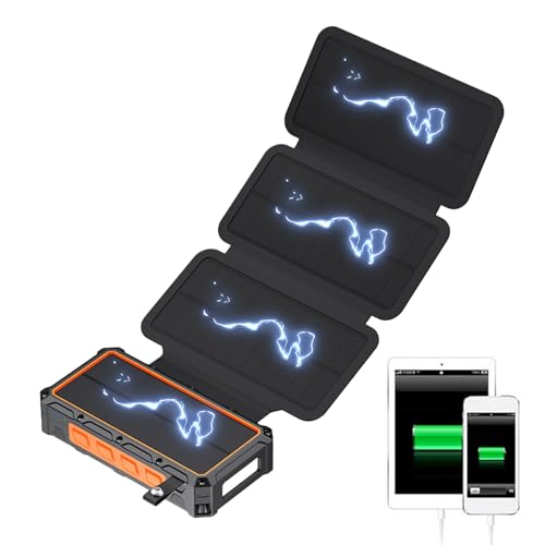 Eventerde Solar Powerbank,Handkurbel & LED Lampe - Faltbare Powerbank Mit SOS-Alarmfunktion Und Für Frauen, Männer & Jugendliche Eventerde Solar Powerbank,Handkurbel & LED Lampe - Faltbare Powerbank Mit SOS-Alarmfunktion Und Für Frauen, Männer & Jugendliche von Eventerde