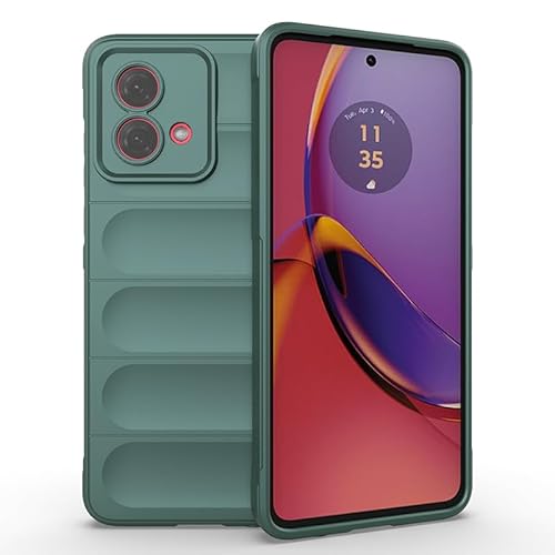 Everainy Kompatibel für Motorola Moto G84 5G Hülle Silikon Gummi Handyhülle Case Stoßfest Antibakteriellem Farbre Design Weich Bumper Hüllen Cover Schutzhülle (grün) von Everainy-EU