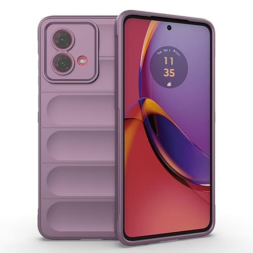 Everainy Kompatibel für Motorola Moto G84 5G Hülle Silikon Gummi Handyhülle Case Stoßfest Antibakteriellem Farbre Design Weich Bumper Hüllen Cover Schutzhülle (lila 1) von Everainy-EU