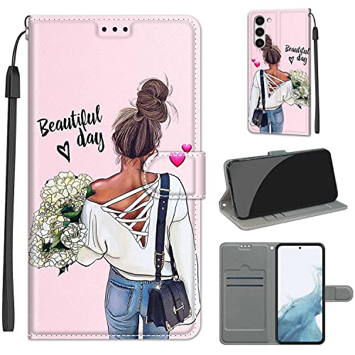 Everainy Kompatibel für Samsung Galaxy S23 Hülle Silikon Leder Flip Case Cover Brieftasche Wallet Kartenfach Kickstand Muster Motiv Klappbar Magnetisch Hüllen Stoßfest Bumper Handyhülle (Mädchen) Everainy Kompatibel für Samsung Galaxy S23 Hülle Silikon Leder Flip Case Cover Brieftasche Wallet Kartenfach Kickstand Muster Motiv Klappbar Magnetisch Hüllen Stoßfest Bumper Handyhülle (Mädchen) von Everainy-EU