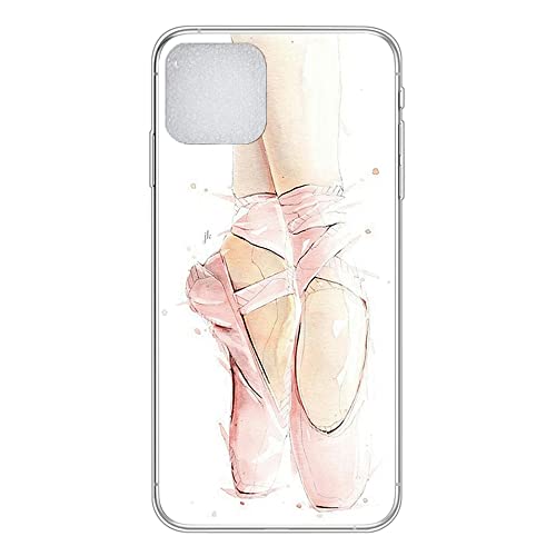 Everainy Kompatibel für iPhone 14 (6.1") Hülle Silikon Gummi Bumper Case Cover Durchsichtig Transparent TPU Gel Hüllen Lustig Muster Handyhülle Ultra Dünn Stoßfest Schutzhülle (Ballett) von Everainy-EU