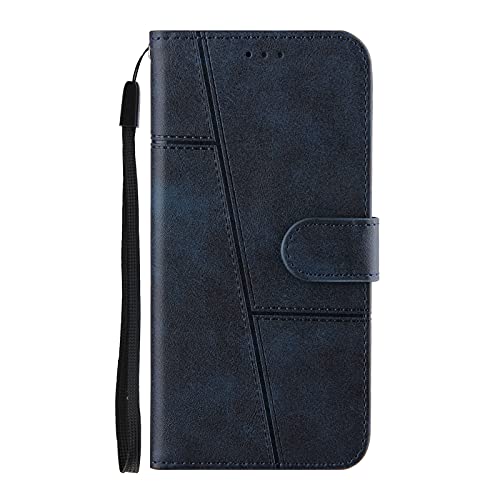 Everainy Kompatibel für iPhone 7/8/6/6s/SE 2022 2020/SE 3 Hülle Silikon Leder Kartenfach Hüllen Klappbar Magnetisch Handyhülle Muster Case Brieftasche Tasche Motiv Stoßfest Cover (blau) von Everainy-EU
