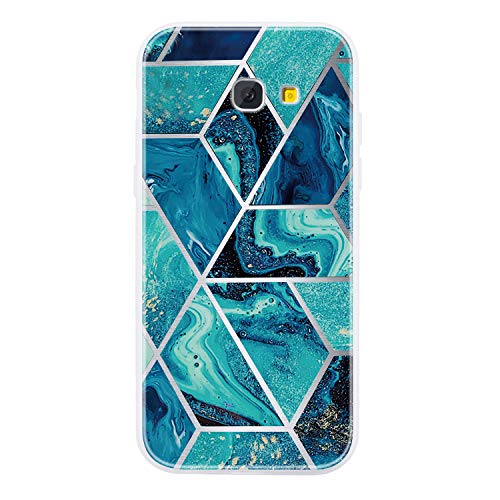 Everainy Kompatibel für Samsung Galaxy A5 2017 Hülle Silikon Ultradünn Marmor Muster Case Cover Gummi Handyhülle Hüllen TPU Bumper Stoßfest Schutzhülle (blau 1) von Everainy