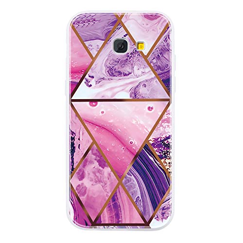 Everainy Kompatibel für Samsung Galaxy A5 2017 Hülle Silikon Ultradünn Marmor Muster Case Cover Gummi Handyhülle Hüllen TPU Bumper Stoßfest Schutzhülle (lila) von Everainy