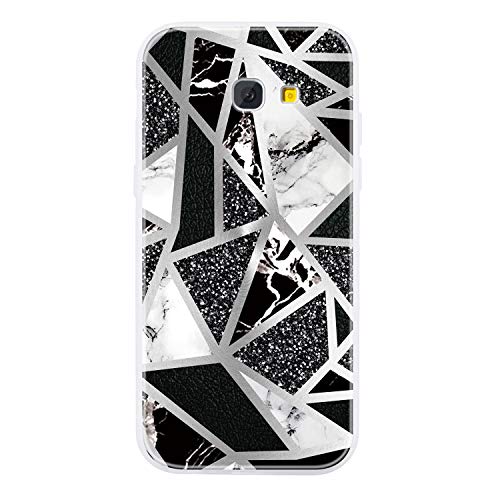 Everainy Kompatibel für Samsung Galaxy A5 2017 Hülle Silikon Ultradünn Marmor Muster Case Cover Gummi Handyhülle Hüllen TPU Bumper Stoßfest Schutzhülle (schwarz weiß) von Everainy