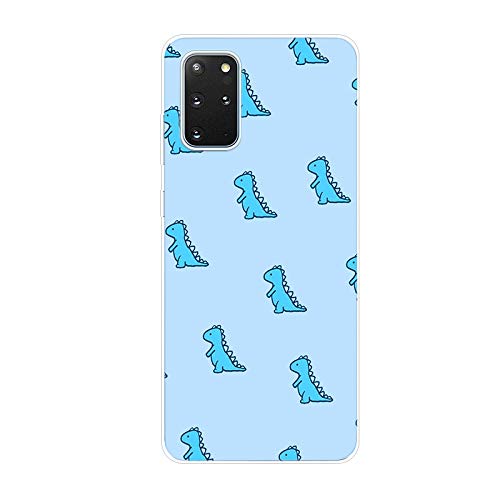 Everainy Kompatibel für Samsung Galaxy A51 4G Hülle Silikon Durchsichtig Bumper Gummi Case Cover Hüllen Handyhülle Stoßfest TPU Transparent Stoßstange Schutzhülle (Dinosaurier) von Everainy