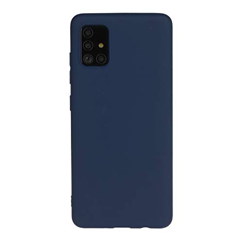 Everainy Kompatibel für Samsung Galaxy A71 4G Silikon Hülle Ultradünn Hüllen Handyhülle Gummi Bumper Case Schutzhülle Stoßfest TPU Gel Stoßstange Cover (Blau) von Everainy