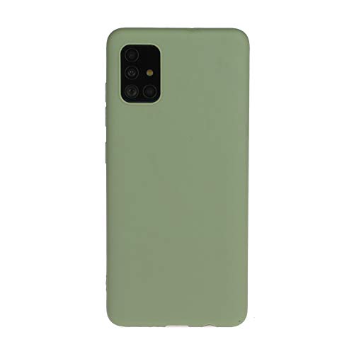 Everainy Kompatibel für Samsung Galaxy A71 4G Silikon Hülle Ultradünn Hüllen Handyhülle Gummi Bumper Case Schutzhülle Stoßfest TPU Gel Stoßstange Cover (Grün) von Everainy