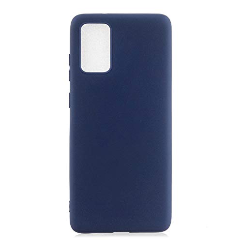 Everainy Kompatibel für Samsung Galaxy S20 FE 4G/S20 FE 5G/Galaxy S20 Lite Hülle Silikon Ultradünn Hüllen Einfarbig Handyhülle Gummi Bumper Case Schutzhülle Stoßfest TPU Gel Matt Cover (Blau) von Everainy