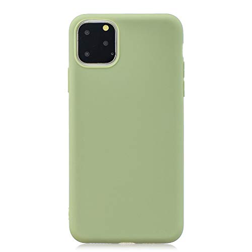 Everainy Kompatibel für iPhone 11 Pro MAX (6.5") Silikon Hülle Ultradünn Hüllen Handyhülle Gummi Case Schutzhülle Stoßfest TPU Gel Stoßstange Cover (Grün 1) von Everainy