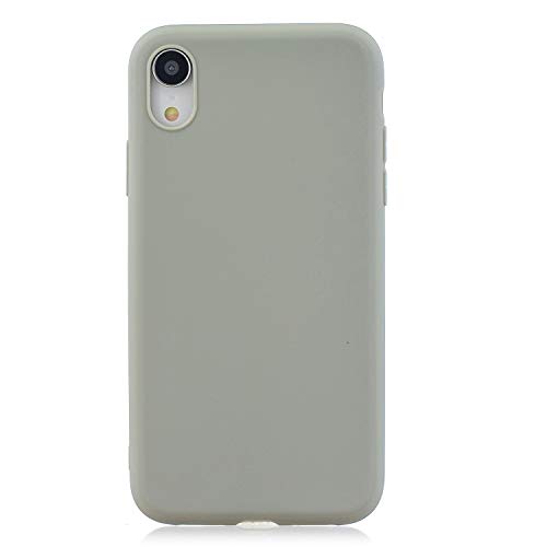 Everainy Kompatibel für iPhone XR Silikon Hülle Ultradünn Hüllen Handyhülle Gummi Case Schutzhülle Stoßfest TPU Gel Stoßstange Cover (grau) von Everainy