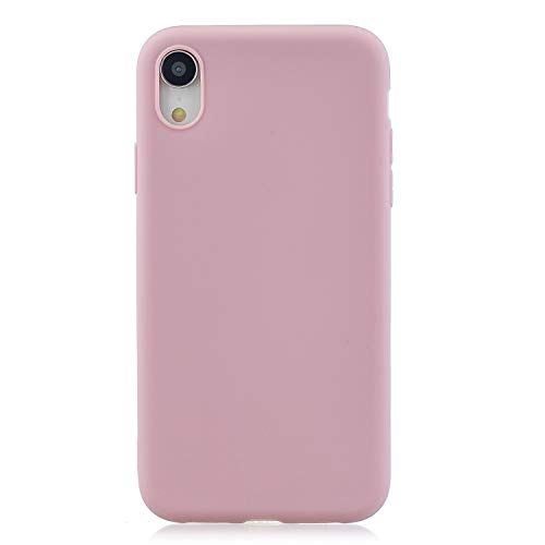 Everainy Kompatibel für iPhone XR Silikon Hülle Ultradünn Hüllen Handyhülle Gummi Case Schutzhülle Stoßfest TPU Gel Stoßstange Cover (pink 2) von Everainy