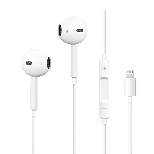Everdigi In-Ear Kopfhörer mit Kabel, HiFi Stereo Ohrhörer mit Anschluss Mikrofon und Lautstärkeregler,Kompatibel mit Phone 14/13/12/11/Pro/SE/X/XS/XR/8/7 von Everdigi