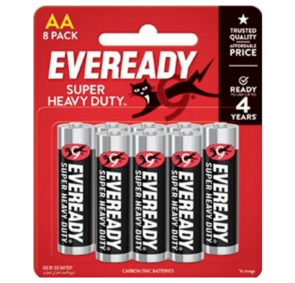 Eveready Eveready SHD Mignon (AA)-Batterie Zink-Kohle 1.5 V 8 St. Batterie, (1.50 V) von Eveready