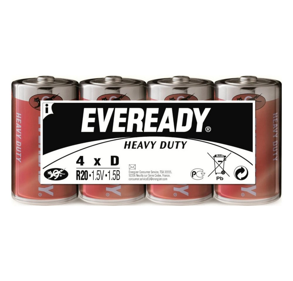 Eveready Eveready SHD Mono (D)-Batterie Zink-Kohle 1.5 V 4 St. Batterie, (1.50 V) von Eveready