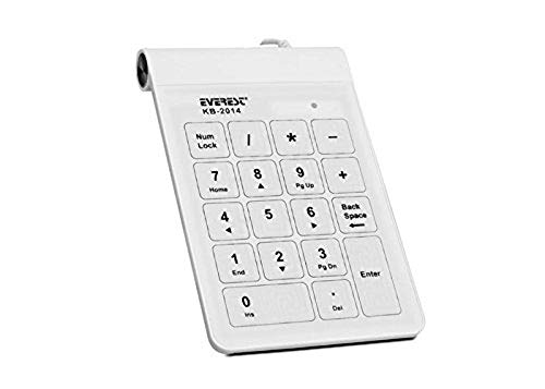 Everest KB-2014 Weiß USB Touch Numerische Standard Tastatur von Everest