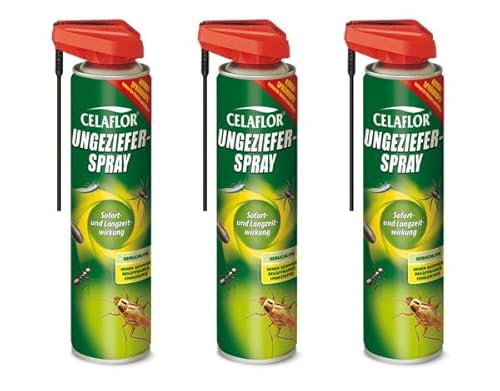 Evergreen Garden Care Deutschland GmbH CELAFLOR Ungeziefer-Spray 1,2 l - Zur gezielten Anwendung gegen versteckt lebendes Ungeziefer wie Schaben, Asseln, Silberfischchen, Ameisen und Anderen von Evergreen Garden Care Deutschland GmbH