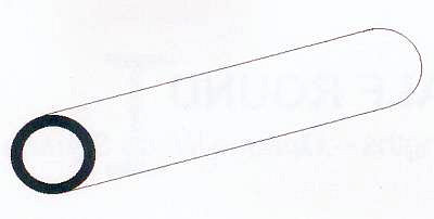 Rundröhre, 35 cm lang, Durchm.4,0 mm - 5/32, 4 Stück von Evergreen