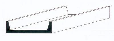 U-Profil, 350x1,5x0,94 mm, 4 Stück von Evergreen