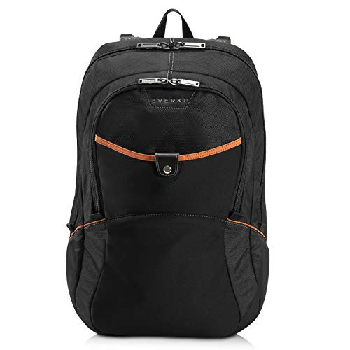 Everki EKP129 Glide – Laptop Rucksack 15 bis 17 Zoll, leicht, extra,Stoßfest zum Schutz Schutz hochwertiger Notebooks mit viel Platz fürs Zubehör ergonomisches Design, Schwarz von Everki