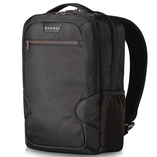 Everki Studio Laptop Rucksack bis 15 Zoll, Ecken–Schutz-System, Flach, Schwarz, 14 L von Everki