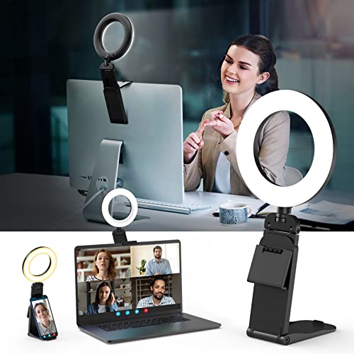 Upgrade Ringlicht Laptop PC 5” Videokonferenz Licht,Evershop Ringleuchte Ringlampe mit Stativ&Handyhalter 3 Lichtfarben+10 Helligkeiten 360°Drehbar Beleuchtung Blitzgeräte für Zoom Meeting,Streaming Upgrade Ringlicht Laptop PC 5” Videokonferenz Licht,Evershop Ringleuchte Ringlampe mit Stativ&Handyhalter 3 Lichtfarben+10 Helligkeiten 360°Drehbar Beleuchtung Blitzgeräte für Zoom Meeting,Streaming von Evershop