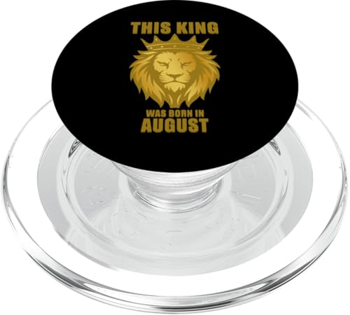 Geburtstagsfeier „Dieser König wurde im August geboren“ PopSockets PopGrip für MagSafe von Every Month Birthday King Apparel