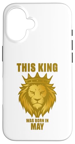 Geburtstagsfeier „Dieser König wurde im Mai geboren“ Hülle für iPhone 16 Geburtstagsfeier „Dieser König wurde im Mai geboren“ Hülle für iPhone 16 von Every Month Birthday King Apparel