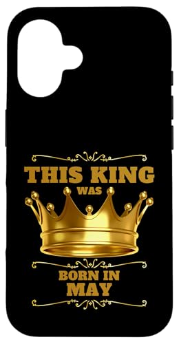 Geburtstagsfeier „Dieser König wurde im Mai geboren“ Hülle für iPhone 16 Geburtstagsfeier „Dieser König wurde im Mai geboren“ Hülle für iPhone 16 von Every Month Birthday King Apparel