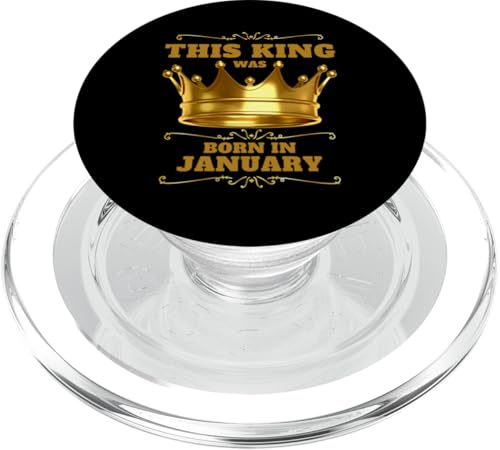 This King Was Born In Januar Birthday Party Celebration PopSockets PopGrip für MagSafe This King Was Born In Januar Birthday Party Celebration PopSockets PopGrip für MagSafe von Every Month Birthday King Apparel
