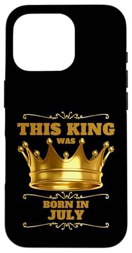 This King Was Born In Juli Birthday Party Celebration Hülle für iPhone 16 Pro This King Was Born In Juli Birthday Party Celebration Hülle für iPhone 16 Pro von Every Month Birthday King Apparel
