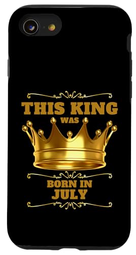 This King Was Born In Juli Birthday Party Celebration Hülle für iPhone SE (2020) / 7 / 8 von Every Month Birthday King Apparel