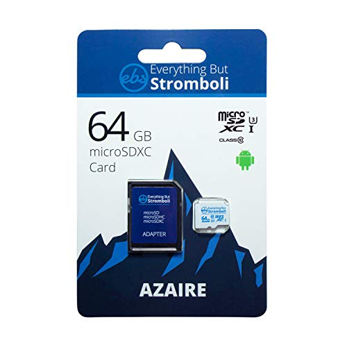 Everything But Stromboli Azaire MicroSD-Karte für Motorola-Telefone, 64 GB, funktioniert mit Moto E (2020), Moto E7, Moto G Power, Edge+ Handy Geschwindigkeitsklasse 10 U3 UHS-1 Micro-SDXC-Karte von Everything But Stromboli