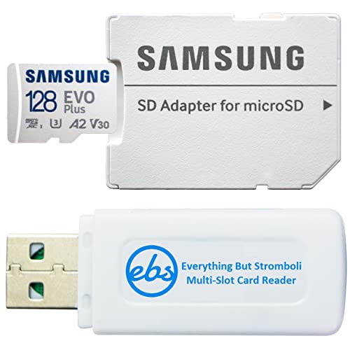 Samsung 128 GB Micro SDXC EVO Plus Speicherkarte mit Adapter funktioniert mit Samsung Galaxy Note 10+ Telefon, Note 10+ 5G Smartphone (MBMC128KA) Bundle mit (1) Everything But Stromboli SD, von Everything But Stromboli