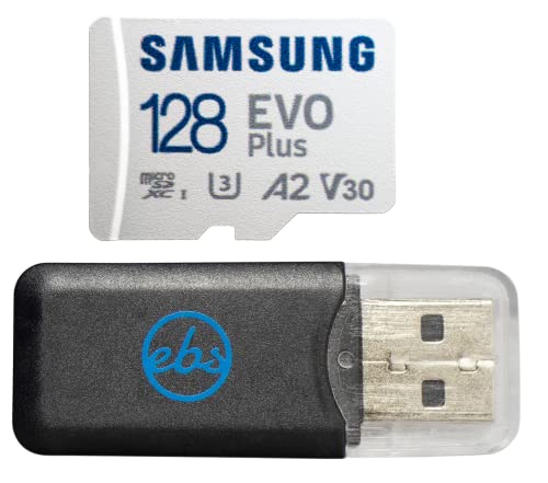 Samsung EVO Plus 128 GB MicroSDXC SDSpeicherkarte funktioniert mit Samsung Galaxy A04s, Galaxy A04 Smartphones (MBMC128KA) U3 C10 4K UHD A2 V30 Bundle mit (1) alles außer Stromboli MicroSDKarte von Everything But Stromboli