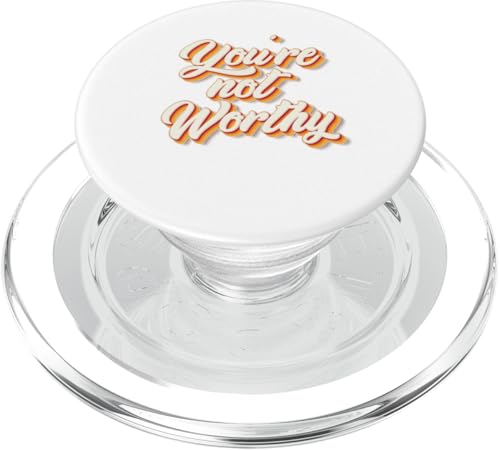Du bist es nicht wert, Vintage-Retro-Design PopSockets PopGrip für MagSafe Du bist es nicht wert, Vintage-Retro-Design PopSockets PopGrip für MagSafe von Everything Is Currency