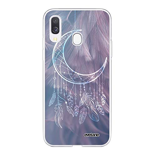 Evetane Hülle Kompatibel mit Samsung Galaxy A40 360 Full Cover Front Back Resistant Slim Protection Solid Case Transparent Moon Dream Catcher Fashion Pattern von Evetane