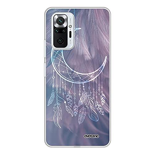 Evetane Hülle Kompatibel mit Xiaomi Redmi Note 10 Pro 360 Full Cover Vorne Hinten Langlebig Dünner Schutz Solide Hülle Transparent Mond Traumfänger Mode Muster von Evetane