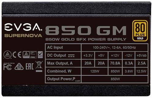 EVGA 123-GM-0850-X2 PC Netzteil 850W SFX 80PLUS® Gold von Evga