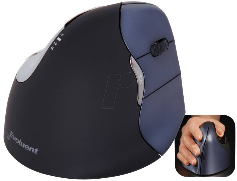 EVOLUENT VM4RW - Maus (Mouse), Funk, Laser, vertikal, für Rechtshänder von Evoluent