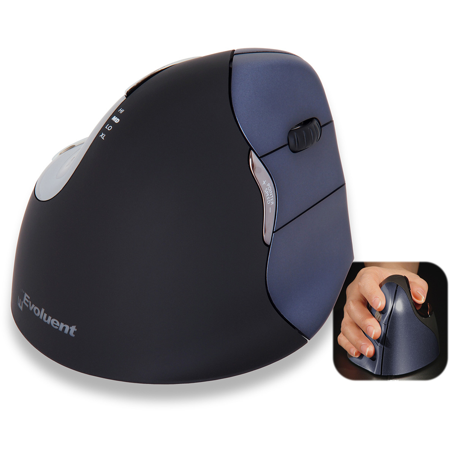 EVOLUENT ergonomische Maus 4 Wireless [für Rechte Hand] von Evoluent