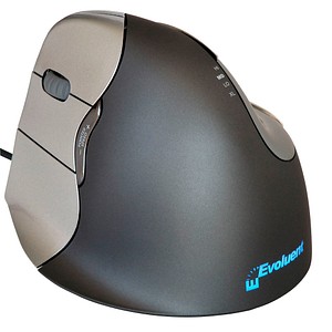 Evoluent Vertical Mouse 4 links Maus ergonomisch kabelgebunden grau, anthrazit von Evoluent